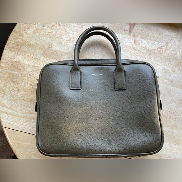 Michael Kors Olive Green Laptop Bag, EUC - Picture 7 of 14